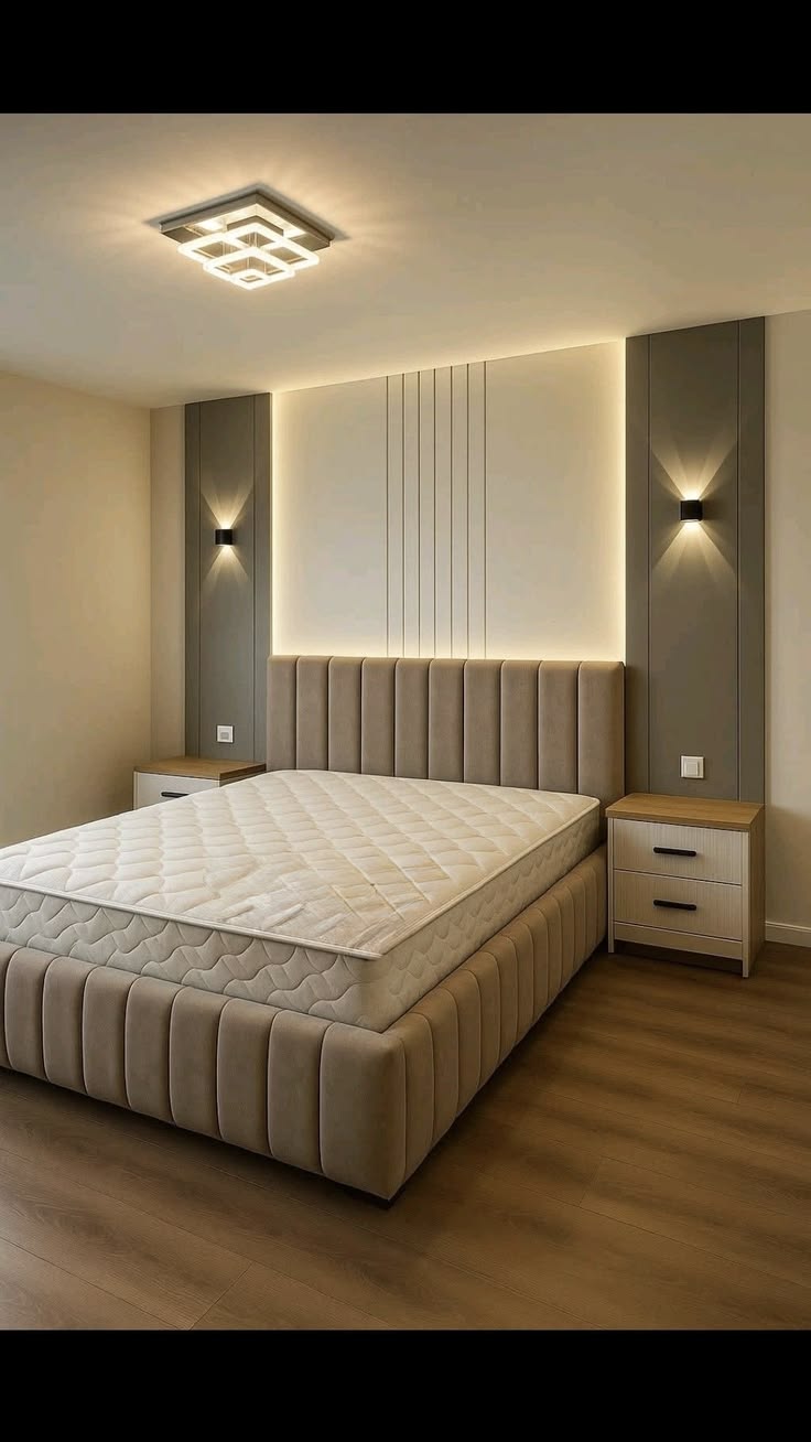 Master bedroom with bespoke wardrobe and paneling
